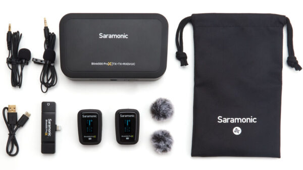 (Saramonic) Blink500 ProX B4 Sistema de micrófono inalámbrico digital para dos personas con conector Lightning - Iphone - - Imagen 5