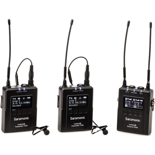 (Saramonic) UwMic9s Kit2 Sistema de micrófono inalámbrico UHF