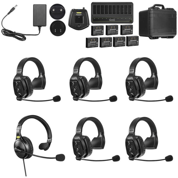 (Saramonic)  WiTalk-WT6S Sistema de intercomunicación con auriculares inalámbricos de un solo oído Full-Duplex de 1,9 GHz para 6 personas - Imagen 6
