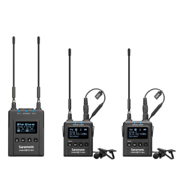 (Saramonic)  UwMic9S Kit2 Mini Sistema de micrófono inalámbrico UHF