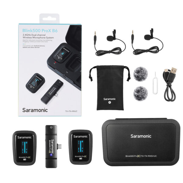 (Saramonic) Blink500 ProX B6 Sistema de micrófono inalámbrico - Android - - Imagen 4